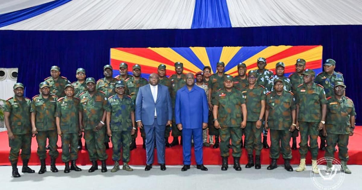 Les officiers de l'Armée et Félix Tshisekedi