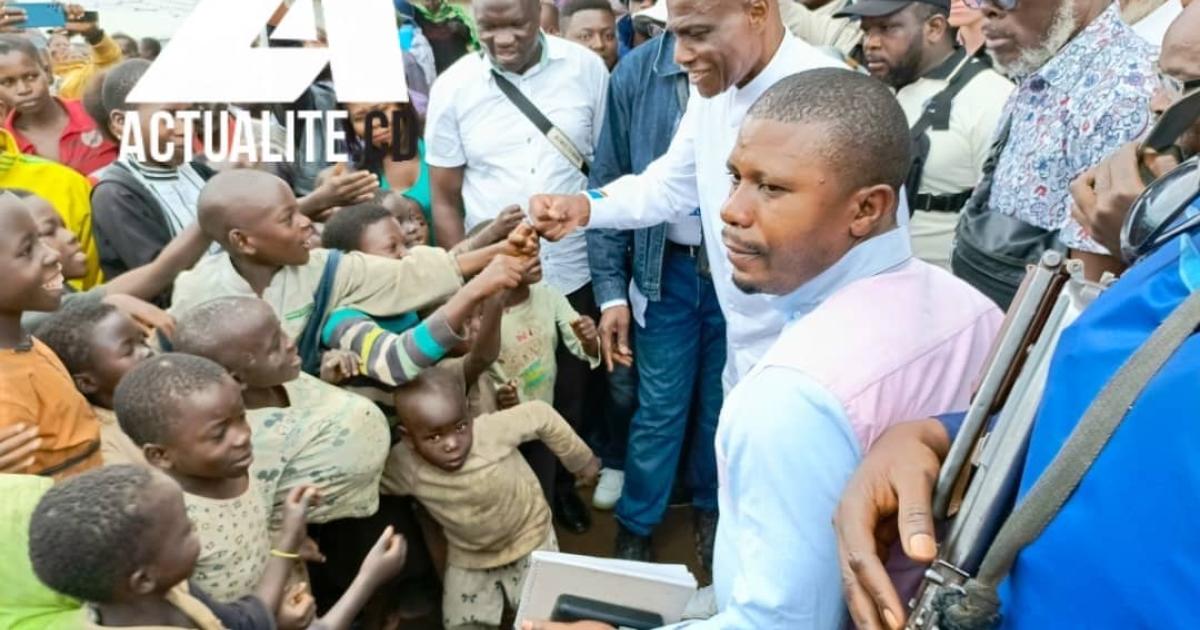 Fayulu rend visite aux déplacés de Djugu à Bunia