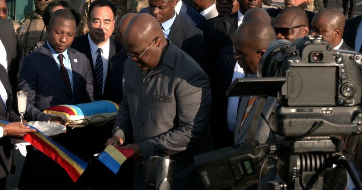 Félix Tshisekedi lors de l'inauguration de la route Nzolana 