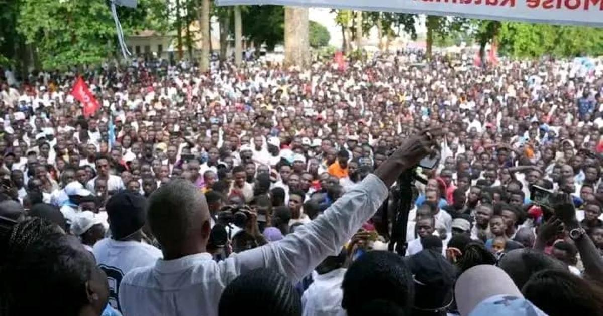 Moise Katumbi en meeting le 6 décembre 2023 à Kikwit