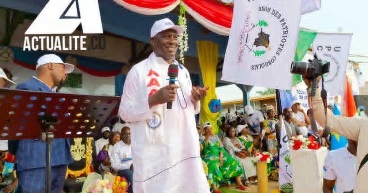 Thomas Lubanga en meeting à Bunia