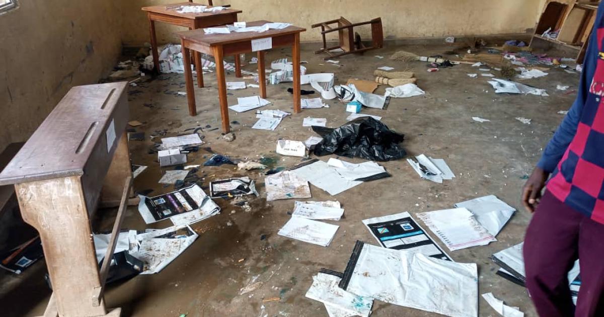 Site de vote saccagé à Bunia