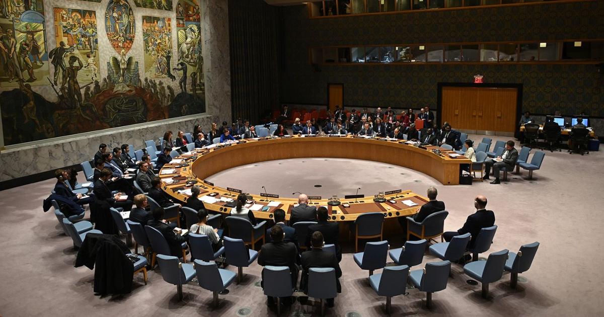 Une photo d'une réunion du conseil de sécurité des Nations unies 