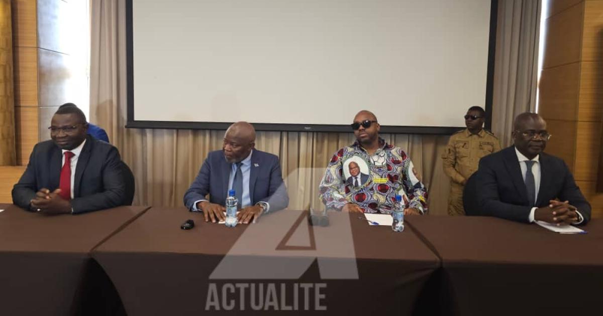 De Gauche à droite: Julien Paluku, Vital Kamerhe, Tony Kanku et Jean Lucien Bussa