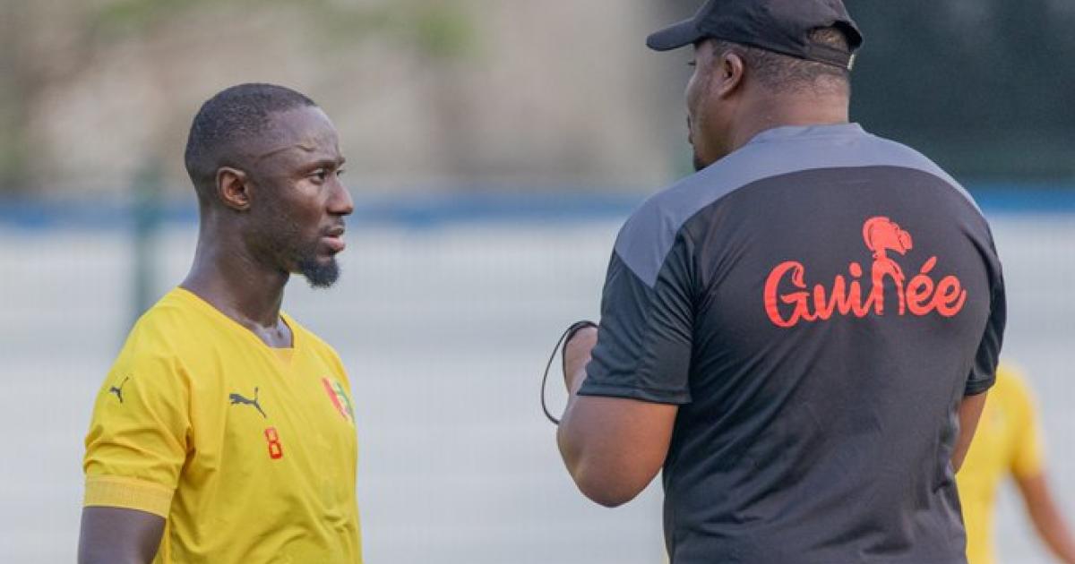 Kaba Diawara en séance d'entrainement 