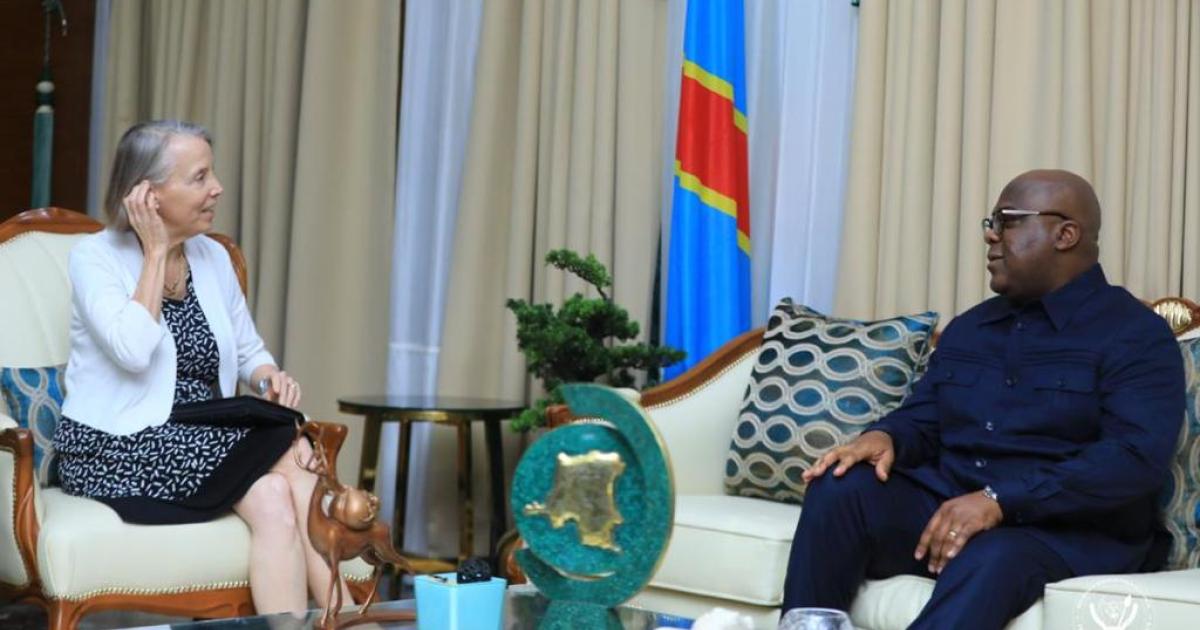 Lucy Tamlyn et Félix Tshisekedi