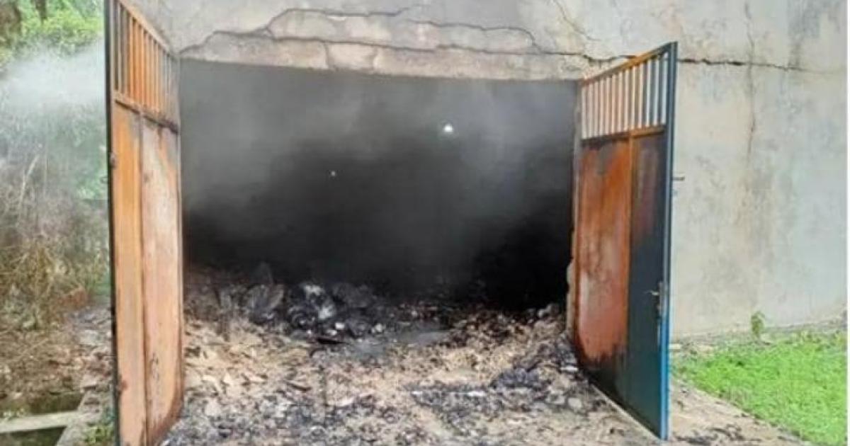 Incendie à l'entrepôt de la CENI à Matadi/Ph. ACP 