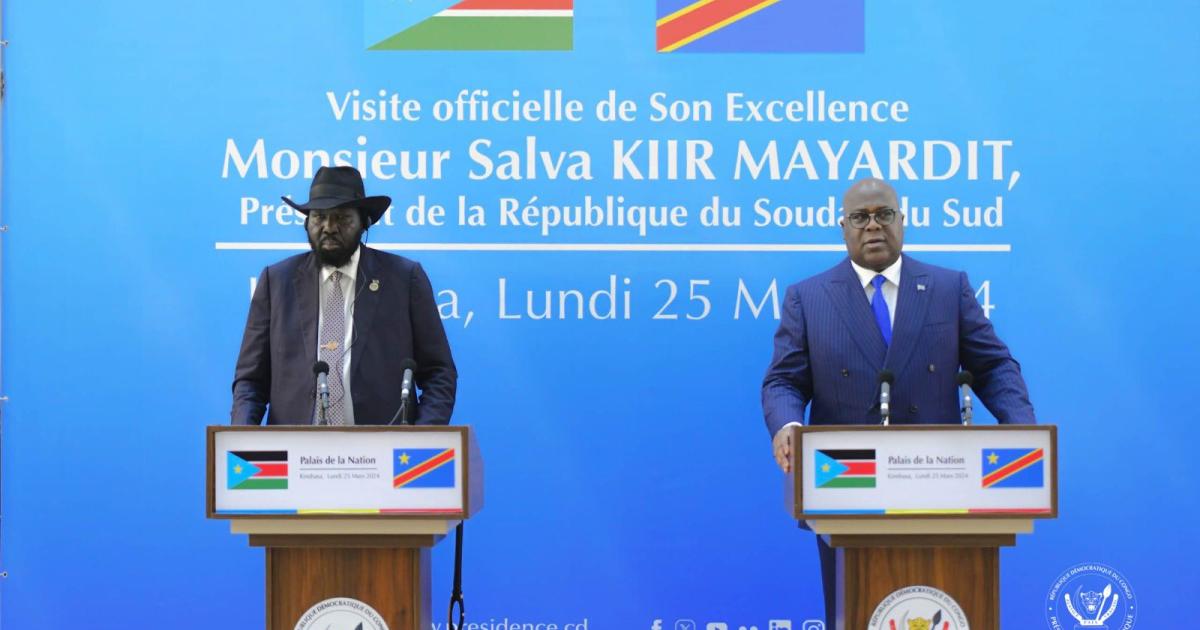 Félix Tshisekedi et Salva Kiir