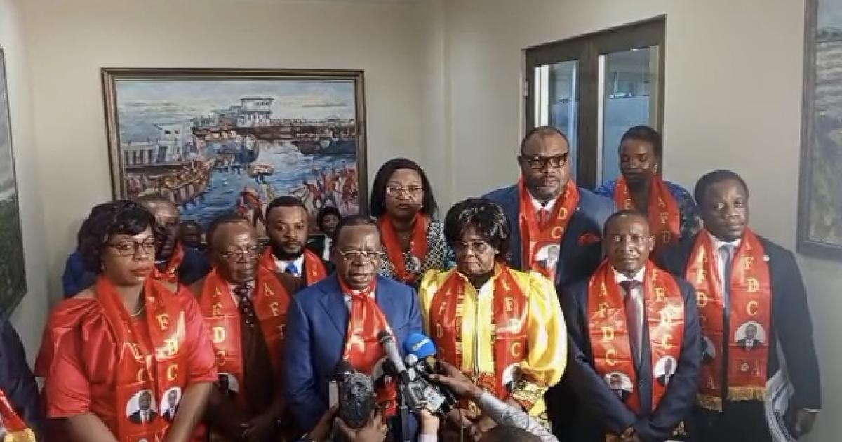 Bahati Lukwebo et une délégation du regroupement politique AFDC-A