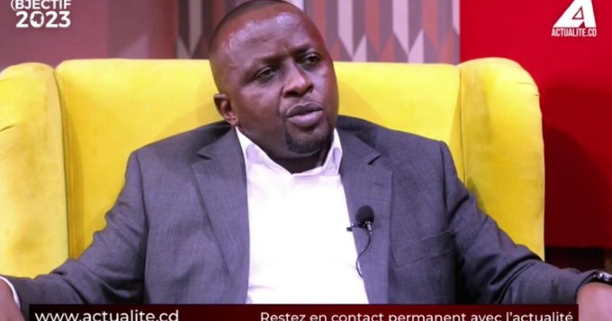 Jacquemain Shabani lors d'une émission à Actualité.cd