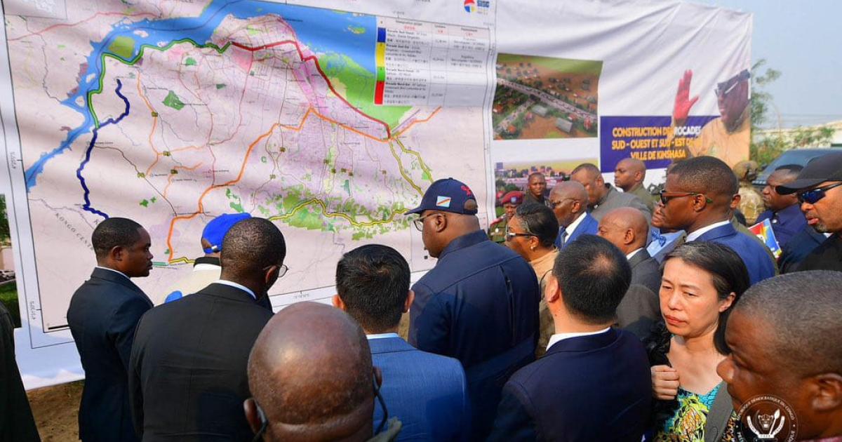 Félix Tshisekedi lors du lancement des rocades de Kinshasa