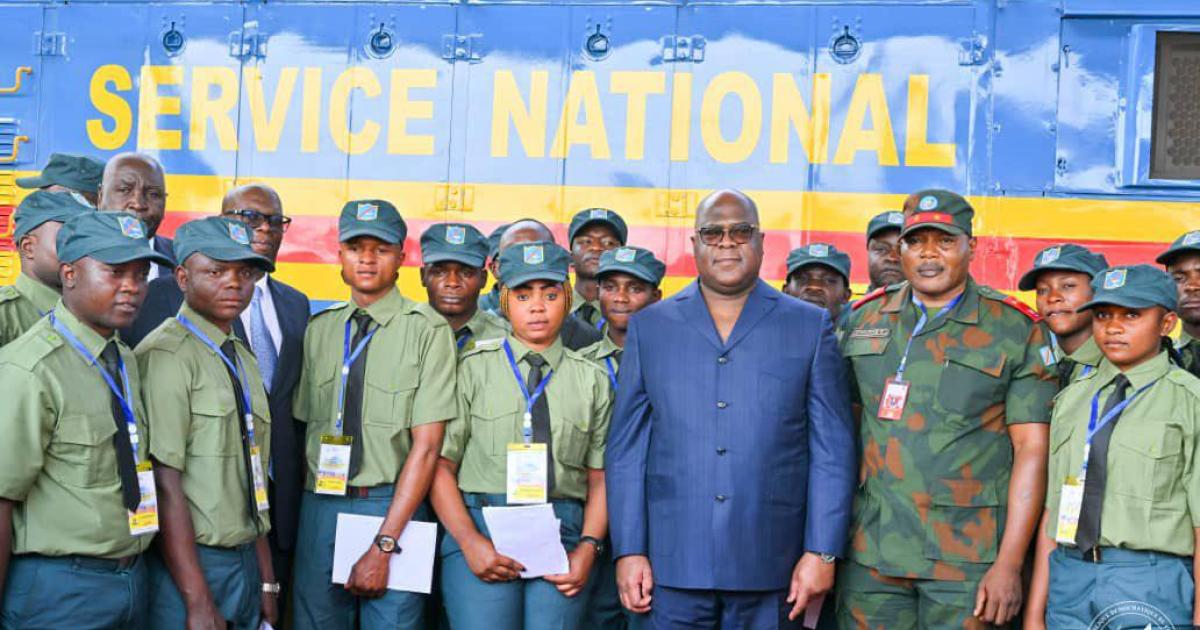 Félix Tshisekedi avec le Service national