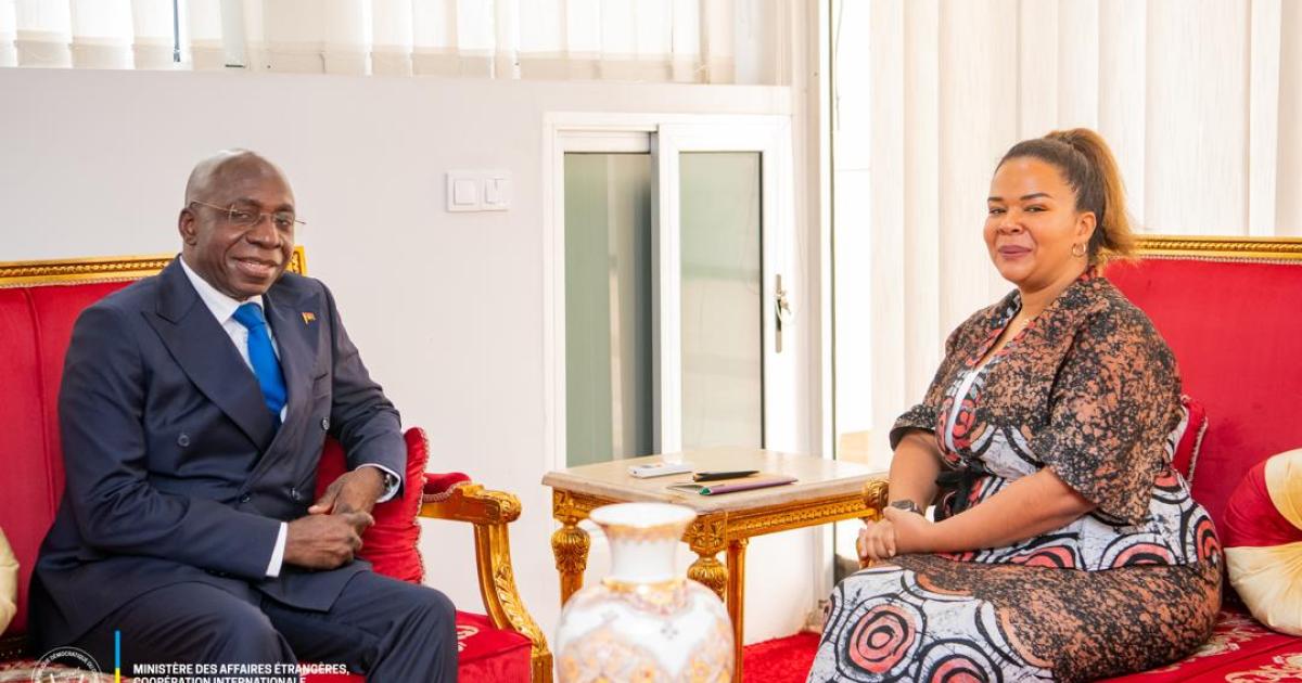 Tete António, ministre Angolais des Relations extérieures et Thérèse Kayikwamba Wagner Ministre d'État, ministre des Affaires Étrangères, Coopération Internationale et Francophonie