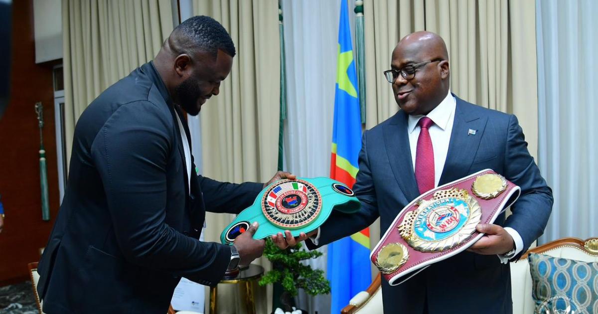 Le boxeur Martin Bakole reçu par Félix Tshisekedi