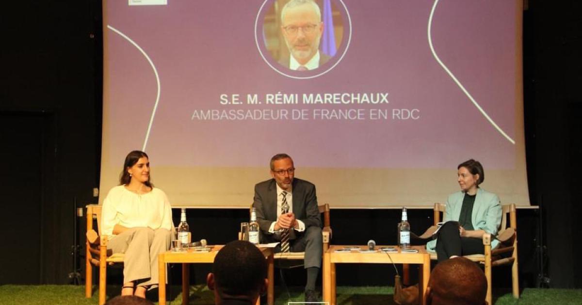 Rémi Maréchaux, Ambassadeur de France en RDC, Dr. Justine Martin & Inès Negrini (Campus France  RDC)