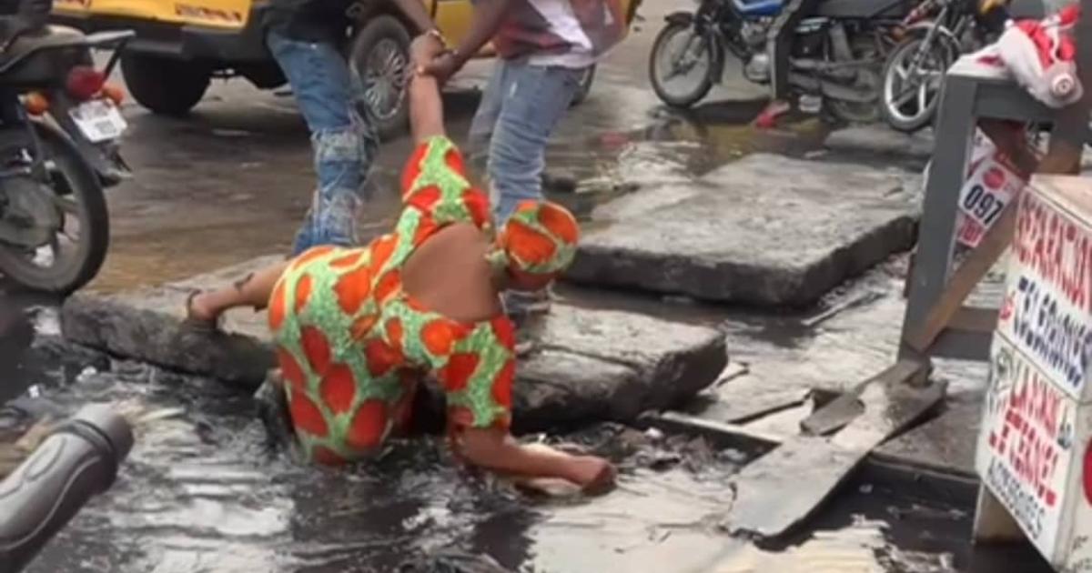 Rond-point Victoire à Kinshasa après une pluie, le 9 septembre 2024