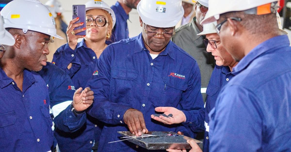 Jean-Lucien Bussa, ministre du portefeuille en visite à Kamoa Copper 