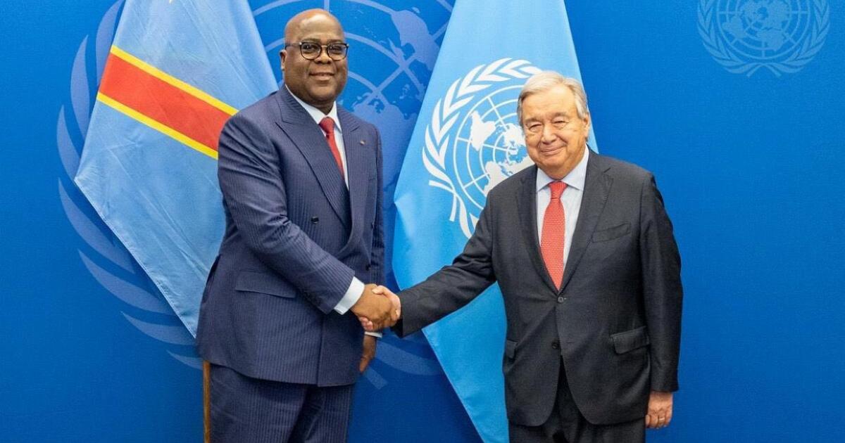 Félix Tshisekedi et Antonio Gutteres