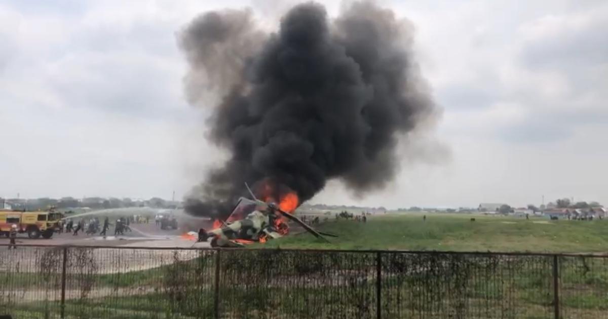Crash d'un hélicoptère à Ndolo