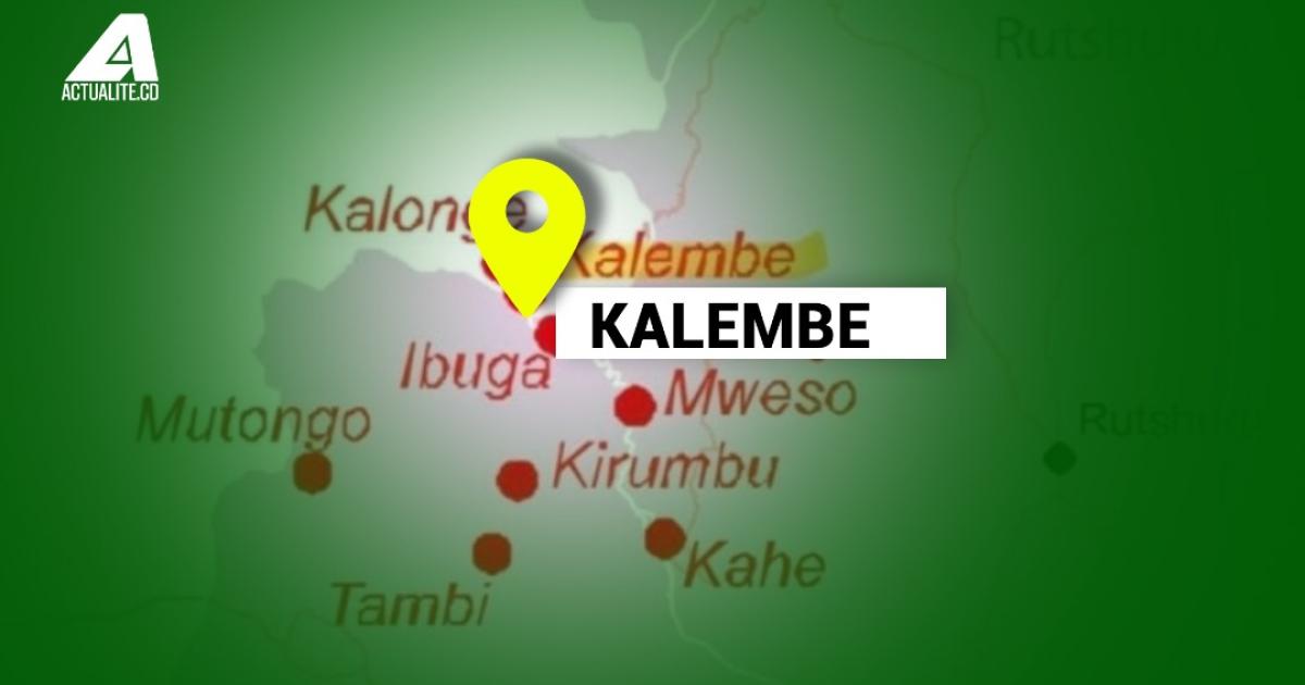 Kalembe sur la carte du Nord-Kivu