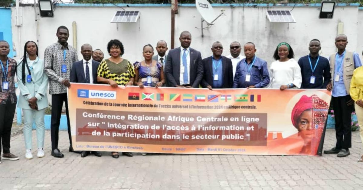 Participants au webinaire de l'UNESCO sur la JIAUI, Kinshasa 2024