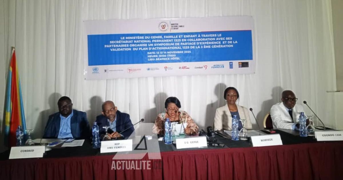 Validation du plan d'action 1325 