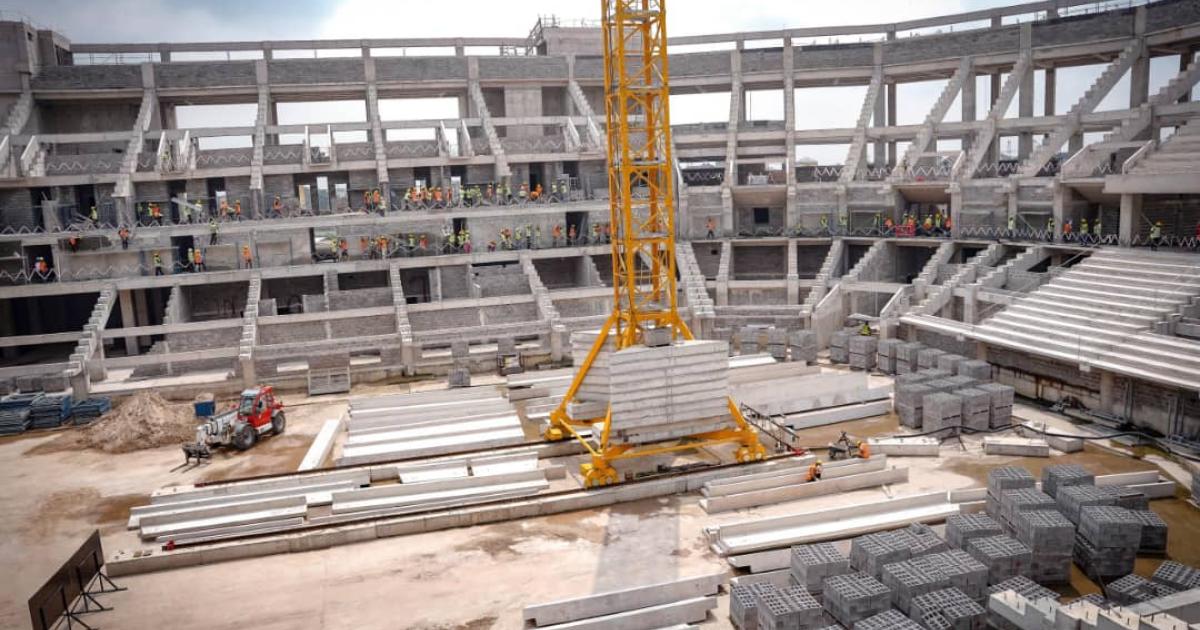Le chantier de Kinshasa Arena