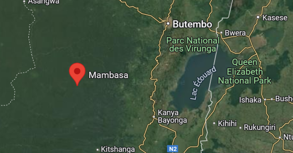 Mambasa sur la carte du territoire de Lubero au Nord-Kivu