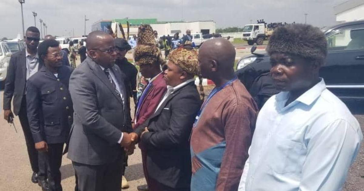 Jacquemain Shabani accueilli à l'aéroport de Kisangani
