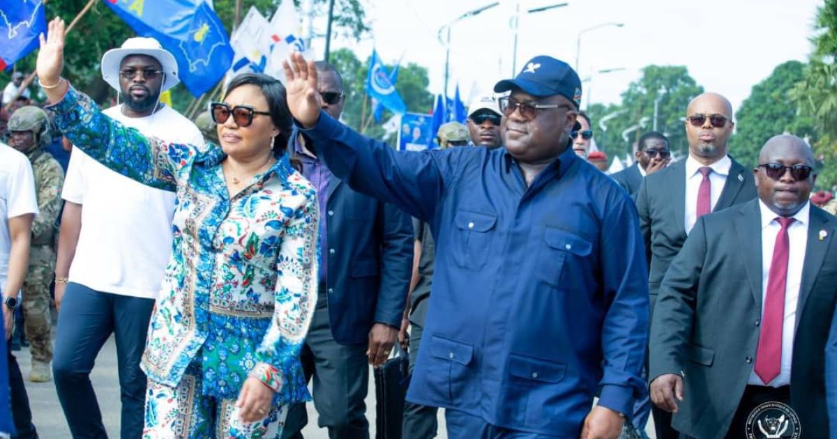 Félix Tshisekedi et Denise Nyakeru dans les rues de Kananga 