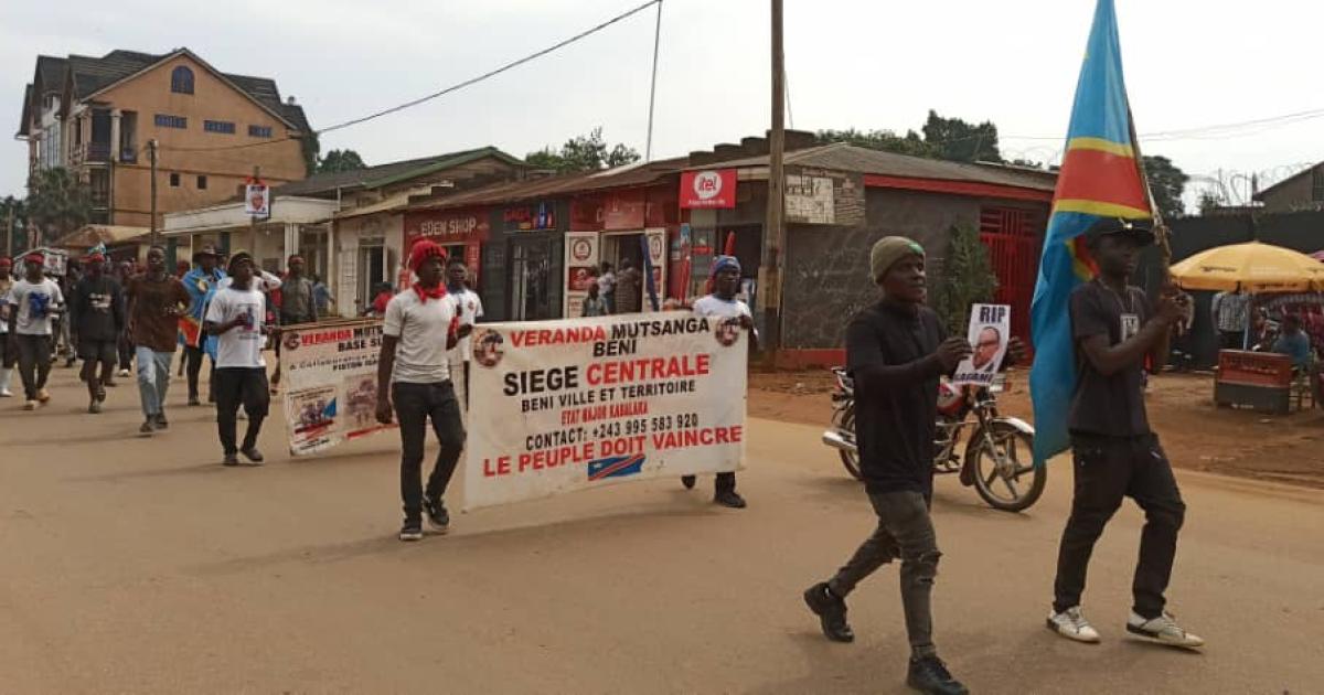 Manifestation des jeunes à Beni contre l'avancée du M23 dans le Lubero