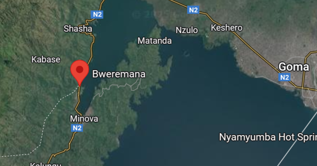 Bweremana sur la carte