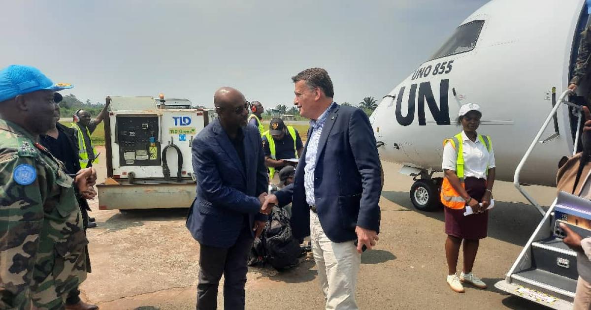 Arrivée de Christian Saunders, Secrétaire général adjoint de l'ONU à Beni