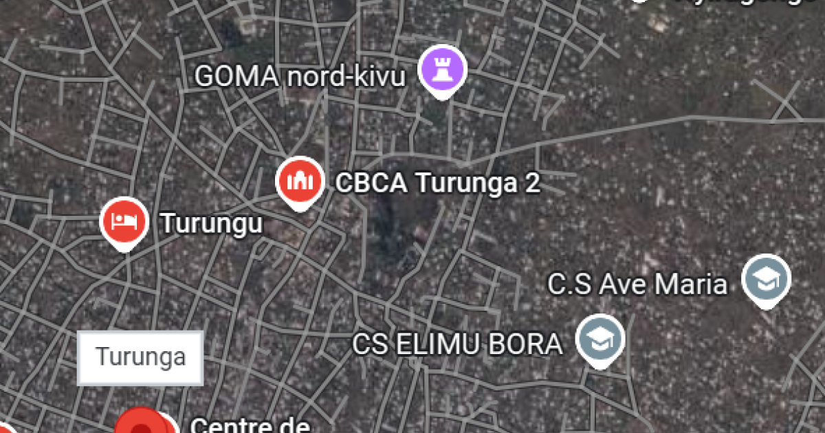 Turunga sur la carte de Nyiragongo