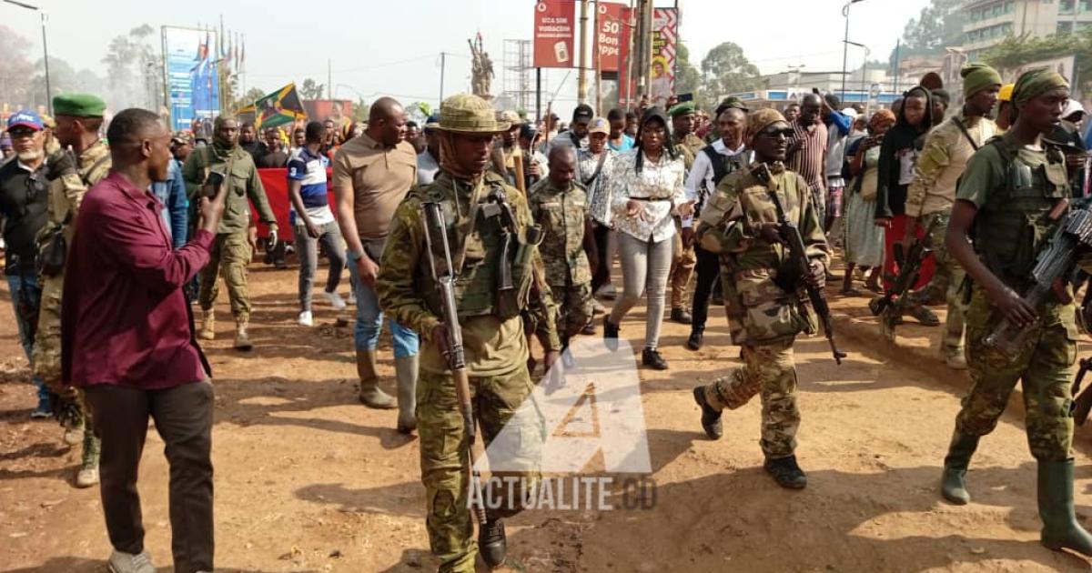 Les rebelles du M23 à Bukavu le 20 février 2025