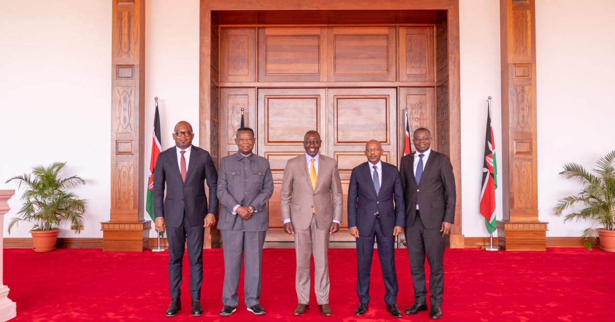 William Ruto et la délégation de Kinshasa
