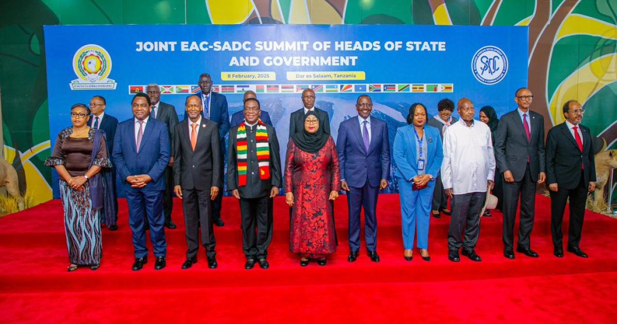 Les Chefs d'Etat et de gouvernement de la SADC et de l'EAC