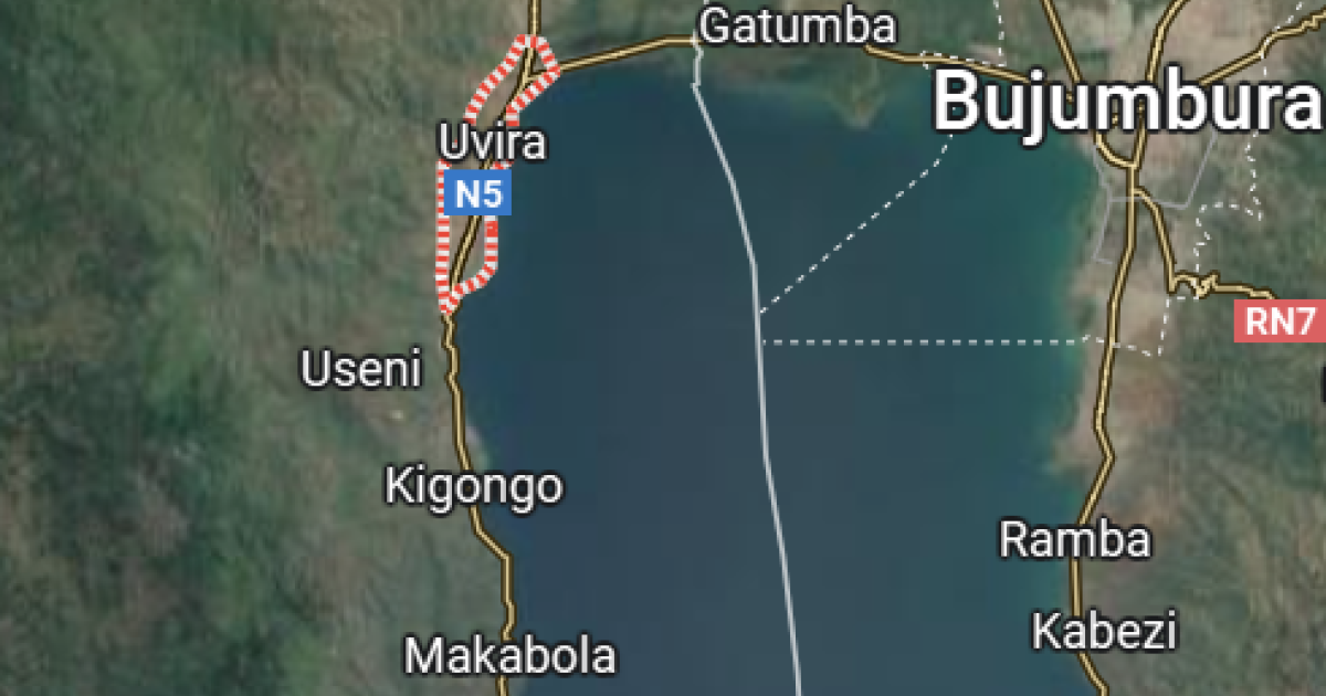 Uvira sur la carte
