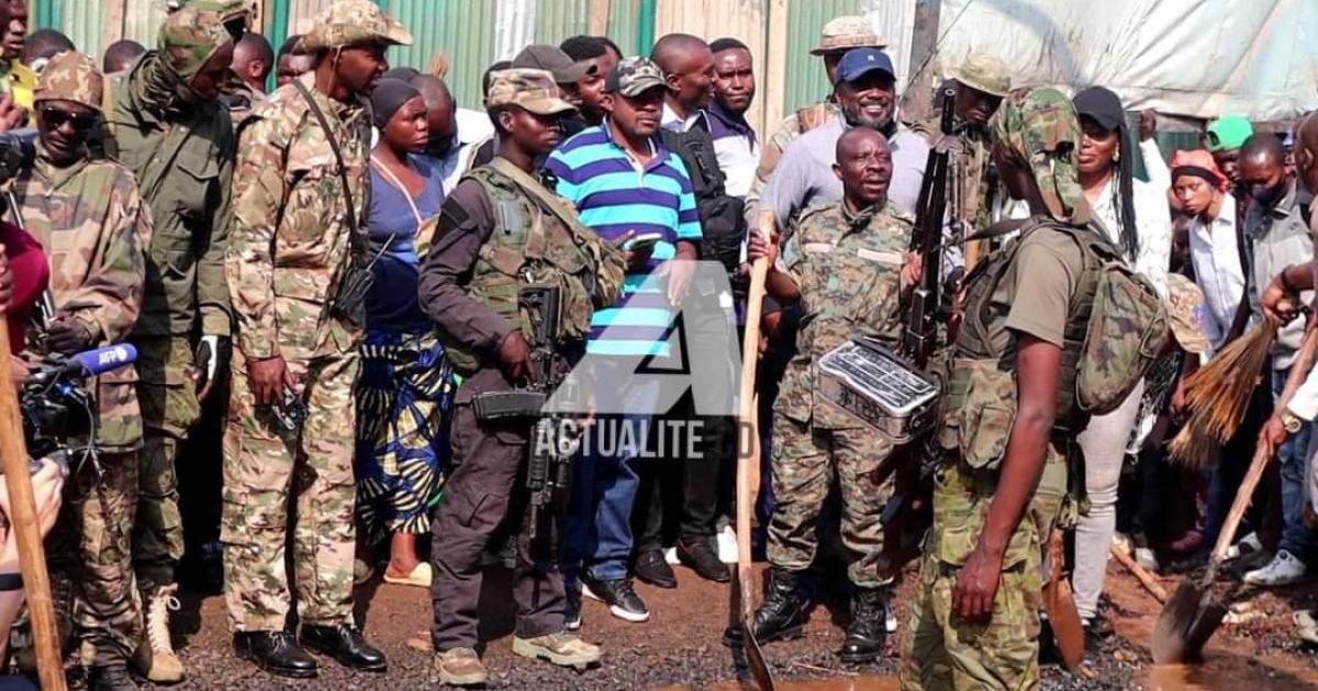 Les rebelles du M23 à Bukavu le 20 février 2025