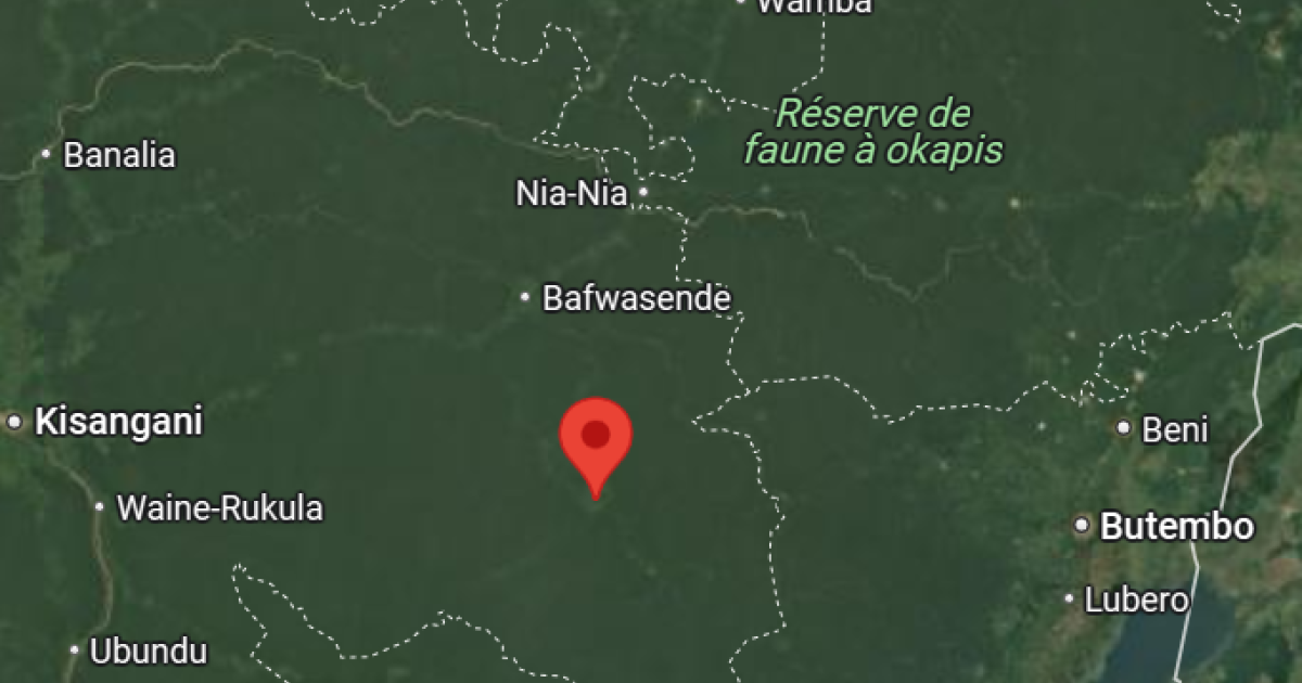 Opienge sur la carte
