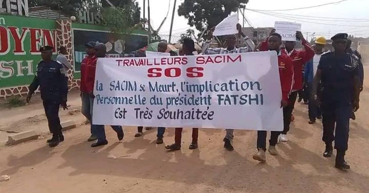 Marche des agents de la SACIM 