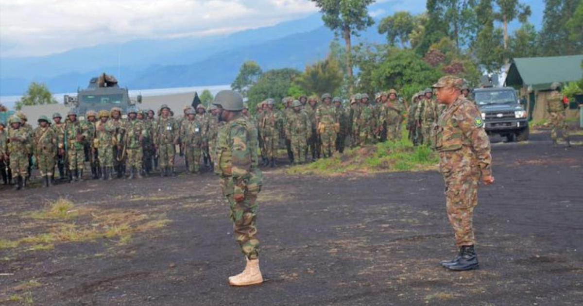 Les troupes de SAMIRDC à Mubambiro près de Goma