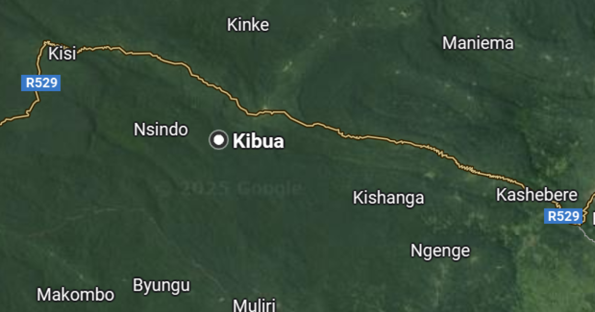 Kibua sur la carte