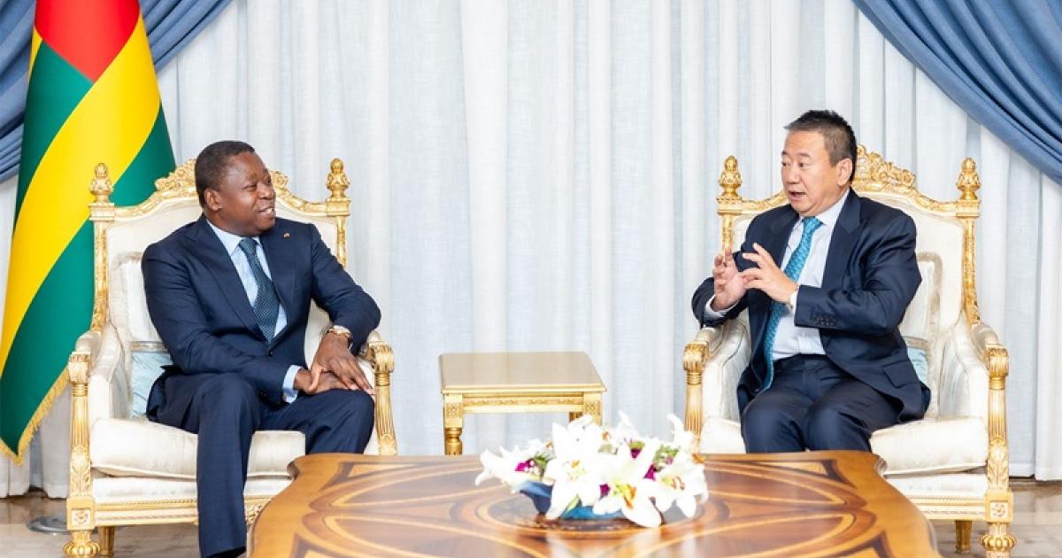 Faure Essozimna Gnassingbé et l’Envoyé spécial du Secrétaire général des Nations unies pour la région des Grands Lacs.