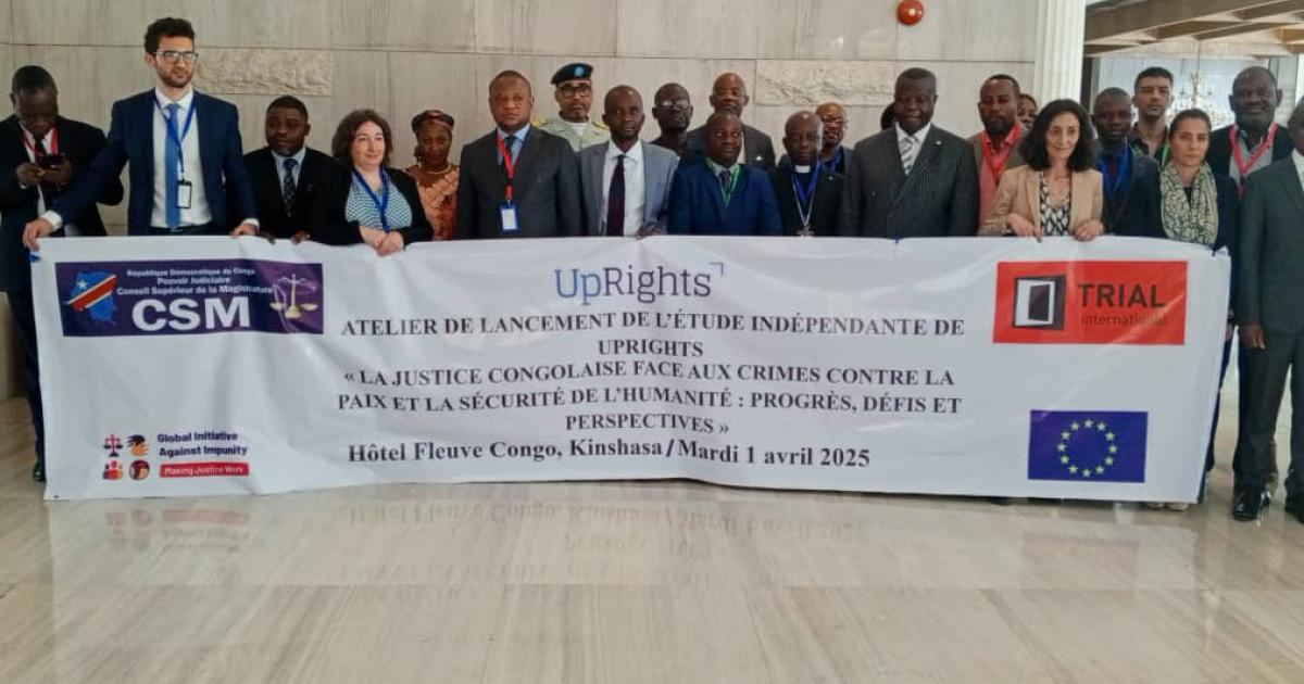 Lors de la publication d'une étude de la structure UpRights sur « la justice congolaise face aux crimes contre la paix et la sécurité de l'humanité : progrès, défis et perspectives »