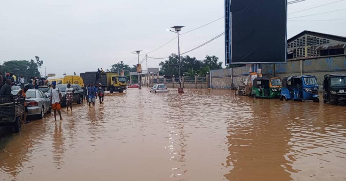 Scène de chao après les pluies diluviennes à Kinshasa