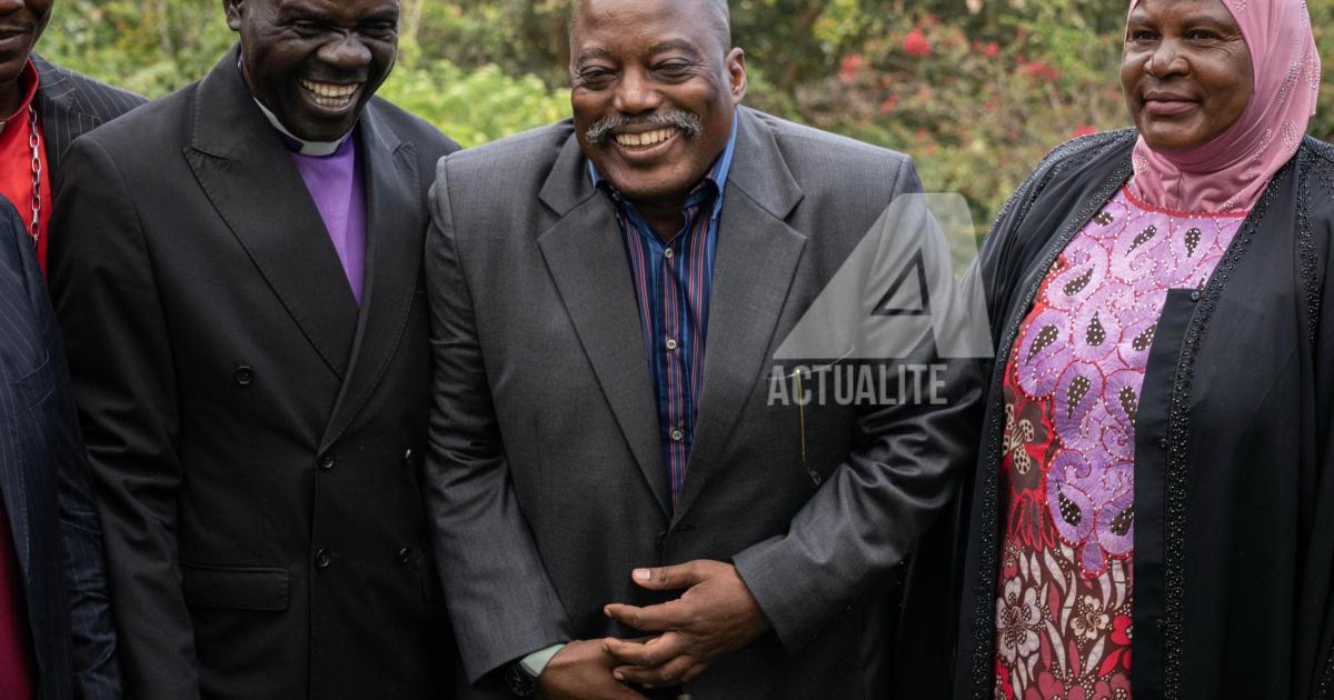 Kabila et les représentants des confessions religieuses à Goma 