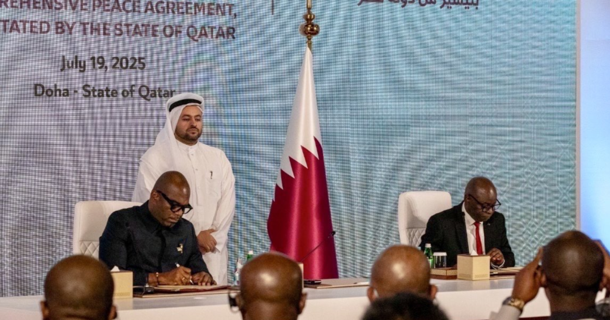 Signature declaration de principes à Doha entre le gouvernement et AFC/M23