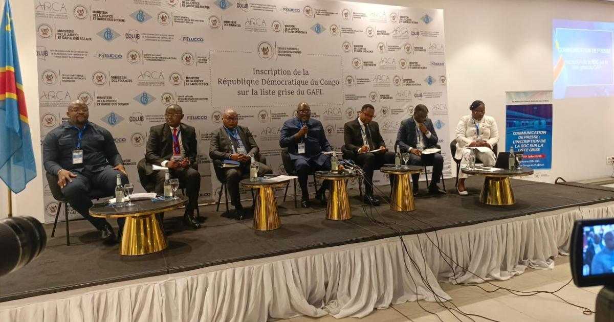 Conférence de presse de la Cenaref sur l'inscription de la RDC sur la liste grise du Gafi