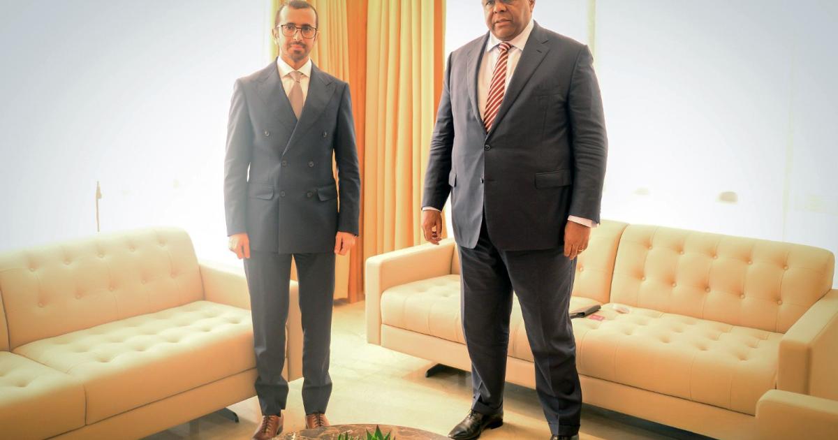 Jean-Pierre Bemba et l'ambassadeur du Qatar à Kinshasa, Shafi Newaimi Al Hajri